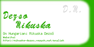 dezso mikuska business card